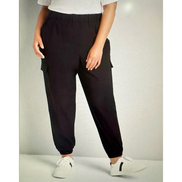 Lane Bryant On The Go Mid Rise Jogger Black Plus Size 20‎ NWT - Picture 1 of 7